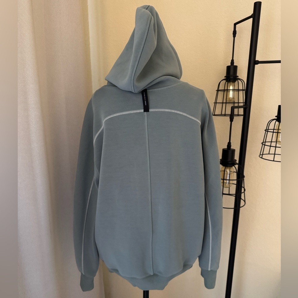 Athleta x Allyson Felix Sage Green Hoodie Small Zip Pocket Athleisure Pullover - Picture 7 of 11